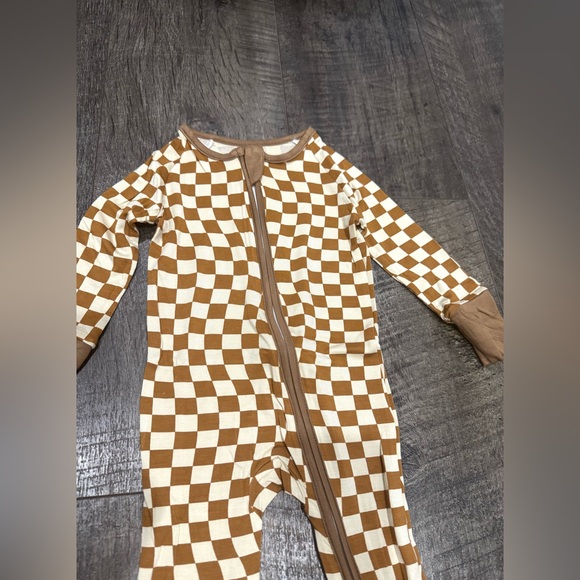 Bamboo Check Zipper Sleepie 18-24m - Picture 2 of 3